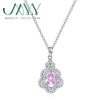 ราคา MYY สร้อยคอจี้เงินสเตอร์ลิงผู้หญิง S925 สร้อยคอพลอยสีชมพู เครื่องประดับแฟชั่นสตรี (29235008823)