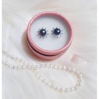 ราคา ต่างหูมุกแท้ ตุ้มหูมุกแท้ มุกสีเขียวปีกแมลงทับ ขนาดมุก7mm.ตัวเรือนเงินแท้ (11302912158)