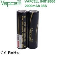 ราคา ถ่านชาร์จ Vapcell INR18650 2000mAh 38A black 2 ก้อนของแท้ แถมฟรีกล่องใส่ถ่าน (2261310945)