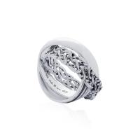 ราคา AKE AKE The Fierce-de-lis Braided 3.0 ring -Entanglement Oversized แหวนเงินแท้ 925 แกะมือลงดำขับลาย (43823379117)