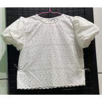 ราคา เสื้อลูกไม้สีขาวลายฉลุมือสอง (12317237727)