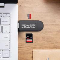 ราคา JKMLLCM XZT เครื่องอ่านการ์ด OTG 3in1 USB 2.0 Micro USB Type C OTG SD การ์ด MicroSD - YC320 (42474766875)