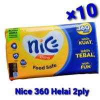 ราคา [PACKAGE 10] NICE TISSUE 360 แผ่น FACIAL TISSUE FOOD GRADE (56250696483)