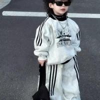 ราคา ชุดวอร์มเด็กสไตล์เกาหลี เสื้อแขนยาวกับกางเกงวอร์มลุคสปอร์ต ใส่สบายเท่ได้ทุกวัน (41626664535)