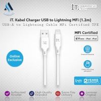 ราคา IT USB Charger Cable A to Lightning Cable Mfi Certified 1.2m TPE Cable iT Power Connector Usb to Lightning iPhone - สีขาว (42571764353)