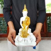 ราคา NMT8 พระพุทธรูปปางป่าเลไลย์ สีขาวปิดทอง หน้าตัก5นิ้ว สูงประมาณ25ซม. พระประจำวันพุธกลางคืน (23550292942)