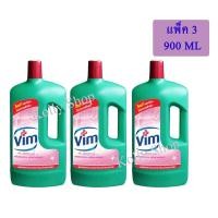 ราคา VIM (วิม) น้ำยาทำความสะอาดห้องน้ำ กลิ่นพิงค์ ฟลอรัล 900 มล. ( แพ็ค 3 ) (6873715966)