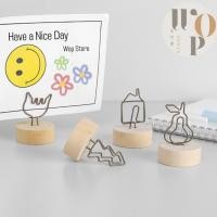 ราคา WOP Store คลิปไม้หนีบโลหะตั้งโต๊ะ คลิปหนีบรูปภาพตั้งโต๊ะฐานไม้ คลิปหนีบกระดาษ หนีบโปสการ์ด หนีบนามบัตร ป้ายเลขโต๊ะ (16892614957)