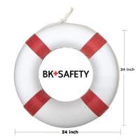 ราคา ห่วงชูชีพโฟมหุ้มผ้าดิบสีขาวคาดสีแดง 24 นิ้ว พร้อมเชือกรอบวง สําหรับเรือข้ามฟาก สระว่ายนํ้าอาคาร รีสอร์ทริมนํ้า (3932878483)