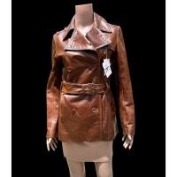 ราคา SALEใหม่ป้ายห้อยCalvin Klein Leather Jacket made in Japan size S-M Authentic 100% (19808715272)