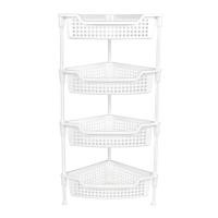 ราคา KASSA HOME ชั้นวางพลาสติก 4 ชั้น แบบเข้ามุม Circle รุ่น API-10302-4 ขนาด 41.3 x 27 x 81.2 ซม. สีขาว (28404493077)