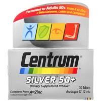 ราคา CENTRUM SILVER 50+ DIETARY 30 TAB เซนทรัม ซิลเวอร์ 50+ 30 เม็ด ( 1 ขวด) (1147540130)