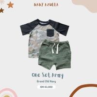 ราคา Hijau Children& 39;s เสื้อยืดและกางเกงขาสั้น Old Navy Branded Green Army Boys& 39; ชุด (28015249200)