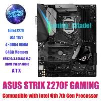 ราคา ใช้ ASUS Strix Z270F Gaming DDR4 ATX LGA 1151 เมนบอร์ดเข้ากันได้กับโปรเซสเซอร์ Intel 6th 7th Gen Z270 ชิปเซ็ตทดสอบ (41316182625)