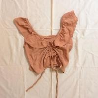 ราคา เสื้อเชือกรูดหน้าผ้าฝ้าย สีส้มอิฐ (1894669315)