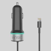 ราคา VINSIC VSCC102 - ที่ชาร์จแบตในรถ + สาย Lightning ที่ผ่านการรับรอง MFI ฟรีสําหรับ Iphone, Ipad, Ipod (28565242570)