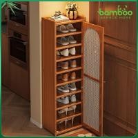 ราคา ตู้เก็บรองเท้าไม้ ชั้นวางรองเท้า ตู้รองเท้า ะกันน้ำ กันฝุ่นและกันน้ำ แข็งแรงทนทาน (43769061553)