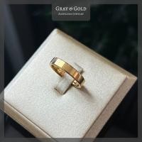 ราคา Gray & Gold แหวนวงเกลี้ยง TC ทรงเหลี่ยม หน้ากว้าง 4 มิล ชุบสีทอง 24k Gold แหวนชายหญิง คู่รัก แต่งงาน (26104126077)
