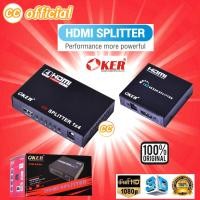 ราคา ✅แท้100% OKER 1:2 1:4 HDMI SPLITTER รองรับ HDMI 1080P 3D พร้อมด้วย Power Adapter กล่องแยกจอ แยกสัญญาณ HDMI #CC (23069085966)