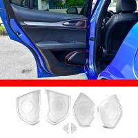 ราคา สําหรับ Alfa Romeo Stelvio 2017-2023 สแตนเลสรถประตูลําโพงสุทธิกรอบป้องกัน Trim ฝาครอบอุปกรณ์ตกแต่งภายในรถยนต์ (52450212180)