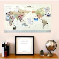 ราคา Decor Travel World Map แผนที่โลก ตกแต่งห้องพร้อมสติ๊กเกอร์ Indigo แผนที่ (1956916721)