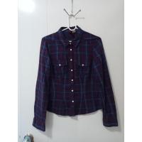 ราคา DIVIDED by H&M เสื้อเชิ้ต (ญ) ลายสก๊อตน้ำเงิน-ม่วง มือสอง (24067897373)