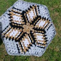 ราคา ผ้าเช็ดเท้าถักด้วยมือ ใช้เศษผ้าอย่างหนา พรมเช็ดเท้าdiy สินค้าOTOP (คละสี) (43421285684)