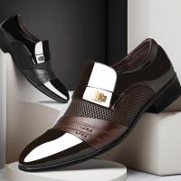 ราคา รองเท้าหนังผู้ชาย สไตล์อังกฤษ ทรงหัวแหลม ระบายอากาศได้ดี วัสดุ PU รองเท้าลำลองสำหรับใส่ไปงานแต่งงาน (43806394041)