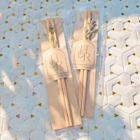 ราคา Newของชำร่วยมินิมอล ตะเกียบไม้ ของชำร่วยงานแต่ง ฟรี‼️ป้ายชื่อ‍♀️‍♂️ (23325660190)