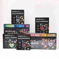 ราคา Double-Headed Acrylic Marker Stackable Color Doodle Pen Color Quick-Drying Waterproof Ink (42174296946)