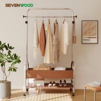 ราคา SEVENWOOD ราวตากผ้า ราวแขวนผ้า ราว ไม้แขวน แขวนกระเป๋า แข็งแรงทนทาน สามารถประกอบเองได้ง่ายๆ กพร้อมชั้นวาง (40671828407)