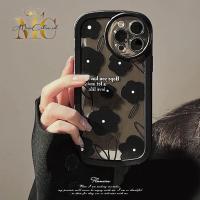 ราคา SS128 CASING IPHONE 7 7+ 8+ X XS MAX XR 11 12 13 14 PRO MAX PLUS ART RETRO ดอกไม้สีดํา MC77 (28958887127)