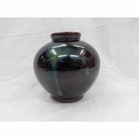 ราคา แจกันดินเผา สีน้ำตาลกลมเคลือบเงา ไม่เป็นรอย วินเทจ สินค้านำเข้าจากประเทศญี่ปุ่น (16596373961)