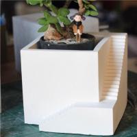 ราคา กระถางซีเมนต์ขาว บันไดสองชั้น แนวโมเดิร์นArch Handmadeเนื้อเนียน โชว์ผิวปูนเปลือยเนื้อแท้วัสดุ (5114226295)