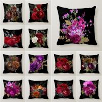 ราคา ลายดอกไม้บลูม ปลอกหมอนวัสดุตุ๊กตาสั้น ปลอกหมอนอิงนุ่ม 45*45ซม (29193578398)