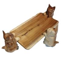 ราคา ถาดไม้แกะสลักรูปแมว ถาดใส่ผลไม้ ใช้เอนกประสงค์ จานเสริฟแมว ทรงสี่เหลี่ยมผืนผ้า ขนาดกว้าง 8 * ยาว 14 นิ้ว สีไม้คลาสสิค (23039836695)