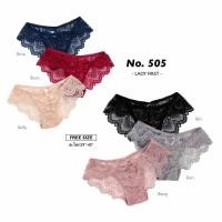 ราคา Lady 505 กางเกงในลูกไม้ กางเกงในบิกินี่ เอวต่ำ ฟรีไซส์ (12547912076)