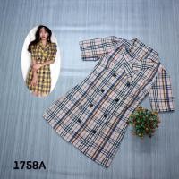 ราคา เดรสทรงสูท ผ่ากระดุมด้านหน้า งานผ้าไหมญี่ปุ่น เนื้อนิ่ม ทอลาย (1528322380)