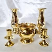 ราคา ชุดหน้าพระ กระถางธูป แจกัน เชิงเทียน ทองเหลือง ครบเซ็ท พร้อมส่ง เซ็ทนี้ที่ร้านขายดี (6187396253)