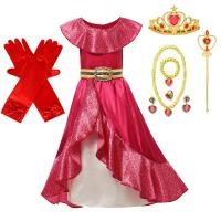 ราคา เอเลน่า เครื่องแต่งกายชุดเจ้าหญิงสําหรับสาวคอสเพลย์พรรคเสื้อผ้าเด็กชุดงานเลี้ยงวันเกิดเด็กเสื้อผ้าสีแดง (44256828096)