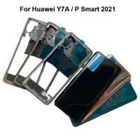 ราคา สําหรับ Huawei Y7A กรอบกลางด้านหน้า Lcd ผู้ถือโลหะแชสซีฝาหลังแบตเตอรี่กระจกด้านหลังประตู P สมาร์ท 2021 (23789895663)