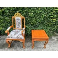 ราคา เก้าอี้หลุยส์ แโต๊ะเคียง ไม้สักทอง สำหรับประธานในพิธี ใช้รับรองแขก (8180734240)
