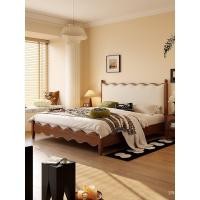 ราคา จีนย้อนยุคฝรั่งเศสที่เรียบง่ายเตียงคู่ห้องนั่งเล่นโบราณไม้ขี้ผึ้งสีขาว1.8เมตรระลอกเลียนแบบเตียงไม้เนื้อแข็งเจ้าของเตียง KYDM (46351524149)