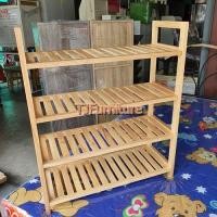 ราคา TJ ชั้นวางรองเท้าไม้ยางพารา4 ชั้น (3643044202)