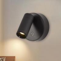 ราคา DITU โคมไฟติดผนัง LED แบบชาร์จไฟได้ ไฟสัมผัสแบบแม่เหล็กไร้สาย ไฟสปอตไลท์หมุนได้ 360° สำหรับไฟอ่านหนังสือข้างเตียงในห้องน (29627850202)