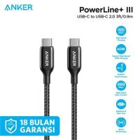 ราคา Anker Powerline+ III USB Type C to C PD 3FT 0.9M สายชาร์จ - A8862 (25078301279)