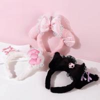 ราคา Sanrio ที่คาดผมลูกไม้น่ารักการ์ตูน Melody Hello Kitty Kuromi ที่คาดผม Lolita ตุ๊กตาโบว์ (27867684043)