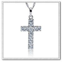 ราคา จี้ไม้กางเขนประดับเพชร CZ บนตัวเรือนโลหะเคลือบทองคำขาว สวยหรู (397909448)