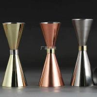 ราคา สแตนเลส304สองหัวอุปกรณ์วัดไวน์วัดแก้วไวน์ถ้วยตวงที่มีขนาดออนซ์ถ้วยอุปกรณ์บาร์บาร์เทนเดอร์เครื่องมือ (55600420308)