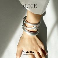 ราคา estella - กำไลข้อมือ รุ่น Alice เครื่องประดับ ผู้หญิง กำไลแฟชั่น กำไล ชุบทองคำขาว กำไลมินิมอล (3 ชิ้น / 1 เซต) (13998643921)